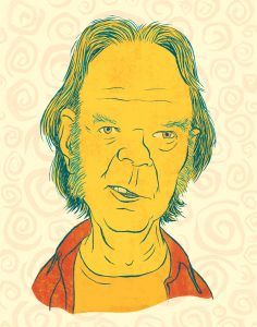 Portrait of Neil Young.